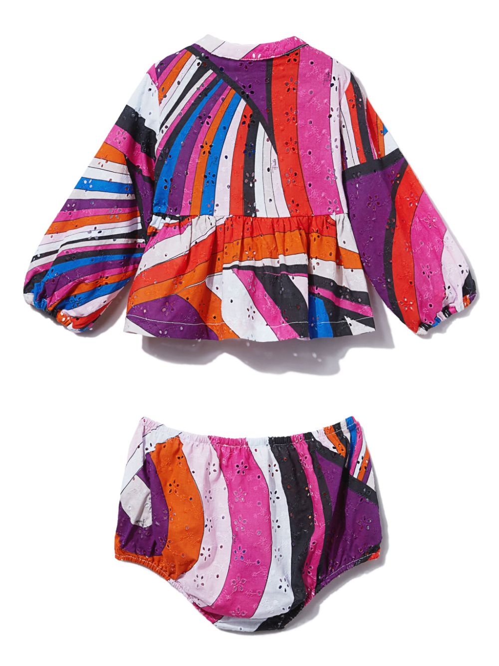 PUCCI Junior Iride-print shirt set - Pink