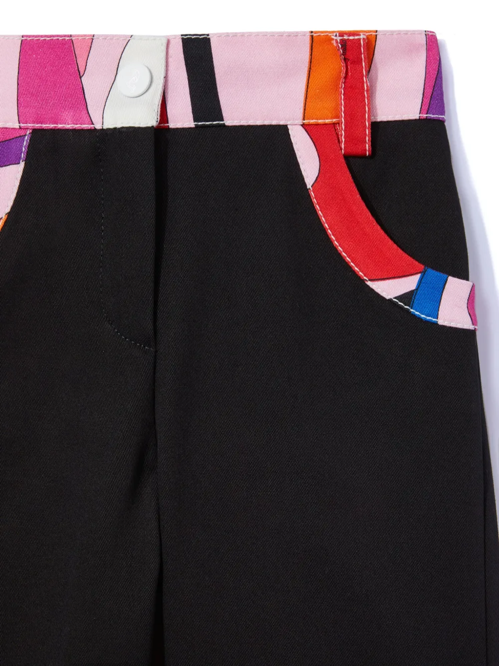 Shop Pucci Junior Marmo-print Trousers In Black