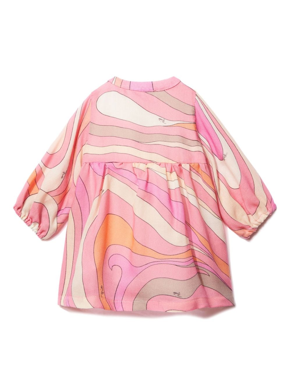 PUCCI Junior Marmo-print wool dress - Roze