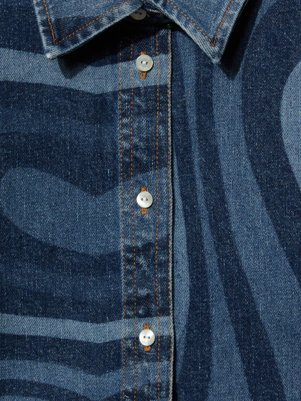 PUCCI Junior Denim blouse met print Blauw