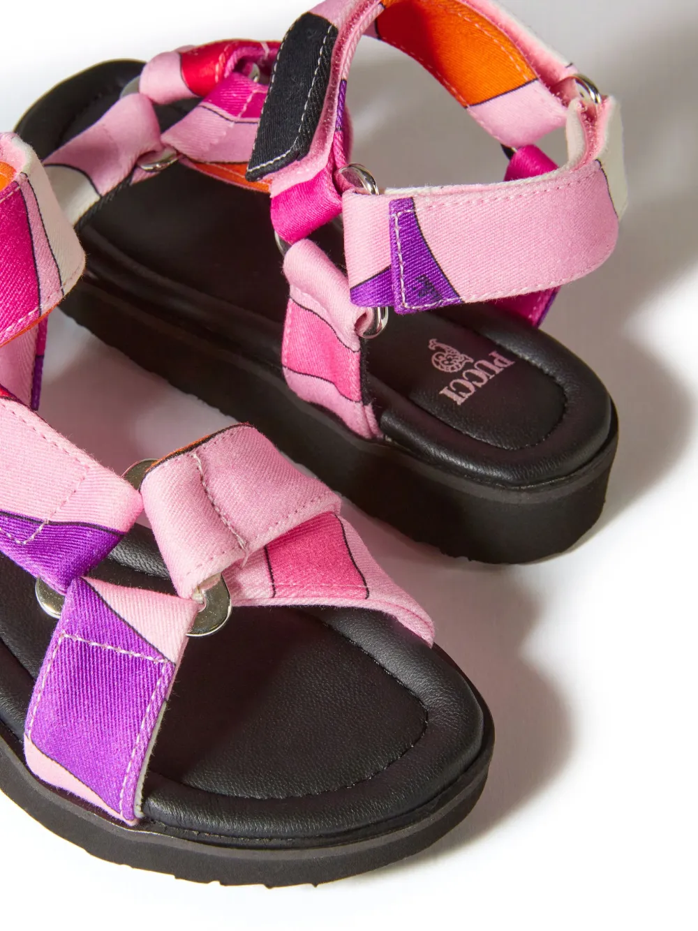 PUCCI Junior Marmo-print sandals Pink