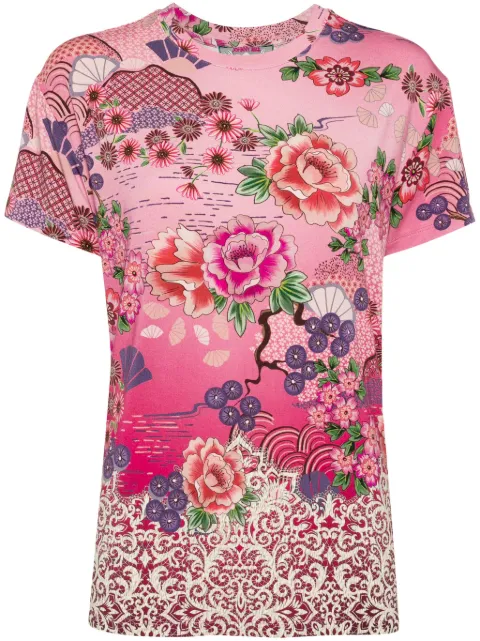 Johnny Was floral-print short-sleeve T-shirt