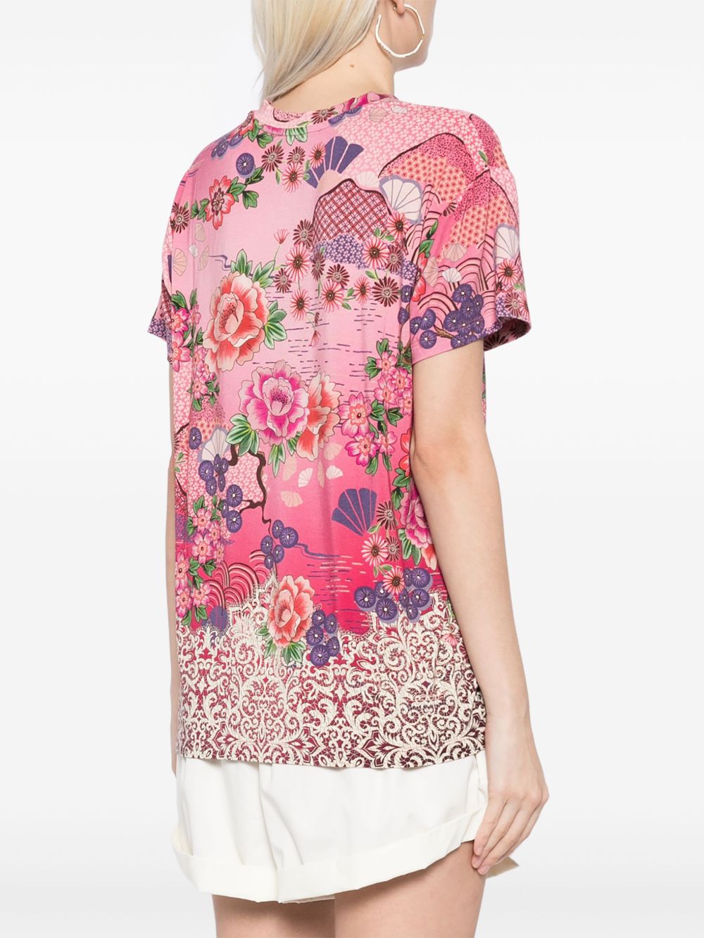 JNBY floral-print short-sleeve T-shirt Women