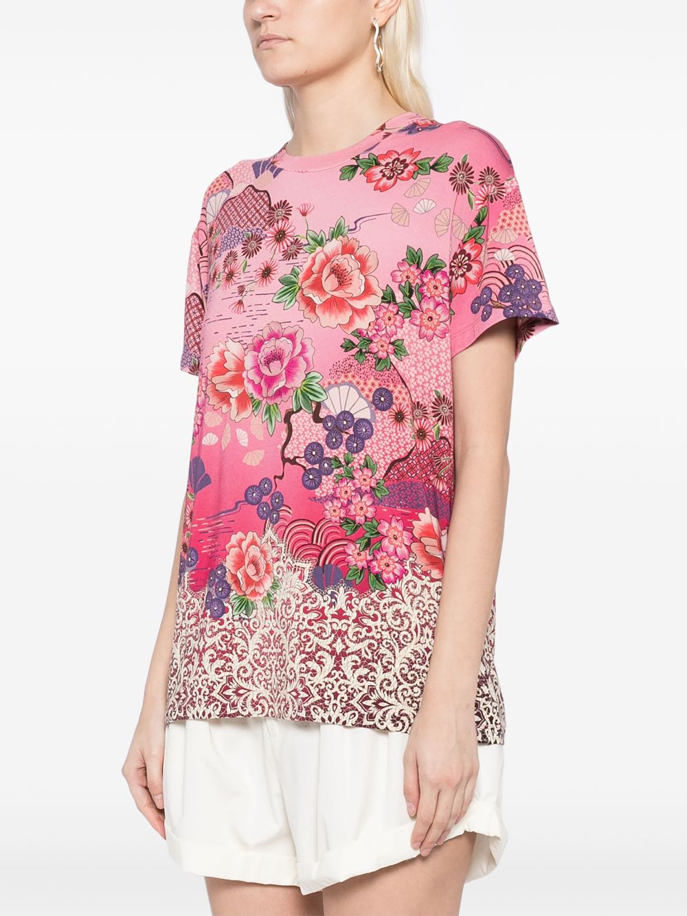 JNBY floral-print short-sleeve T-shirt Women