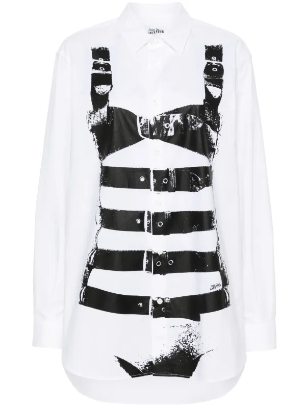 Jean Paul Gaultier The Buckle Body Shirt | White | FARFETCH