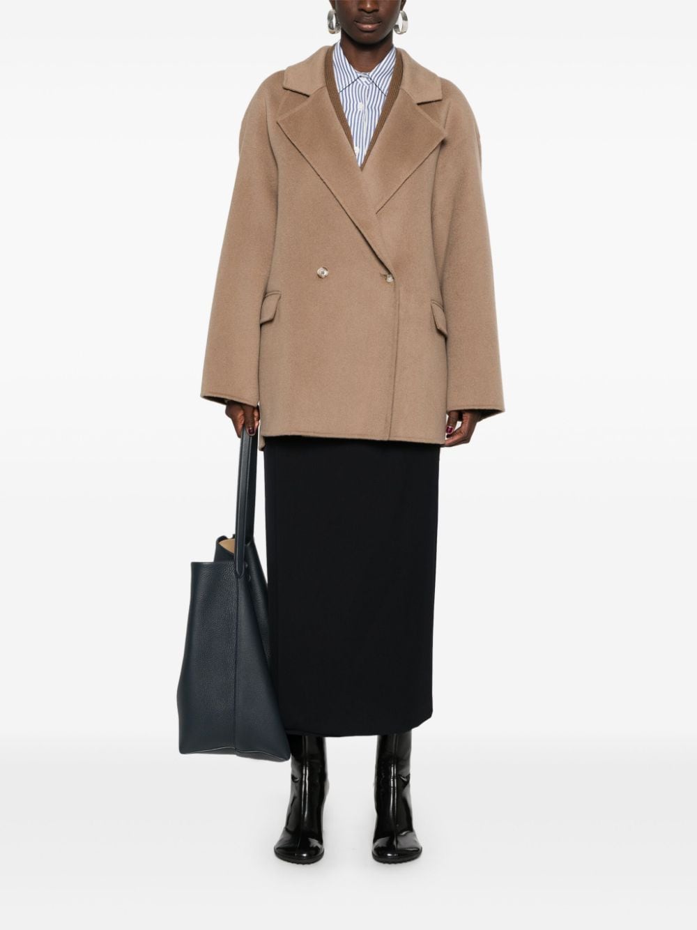 Shop Loulou Studio Gary Coat In Braun