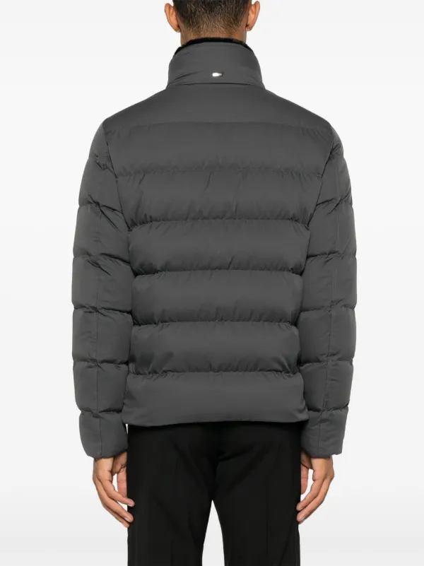 Herno logo-plaque Puffer Jacket | Grey | FARFETCH