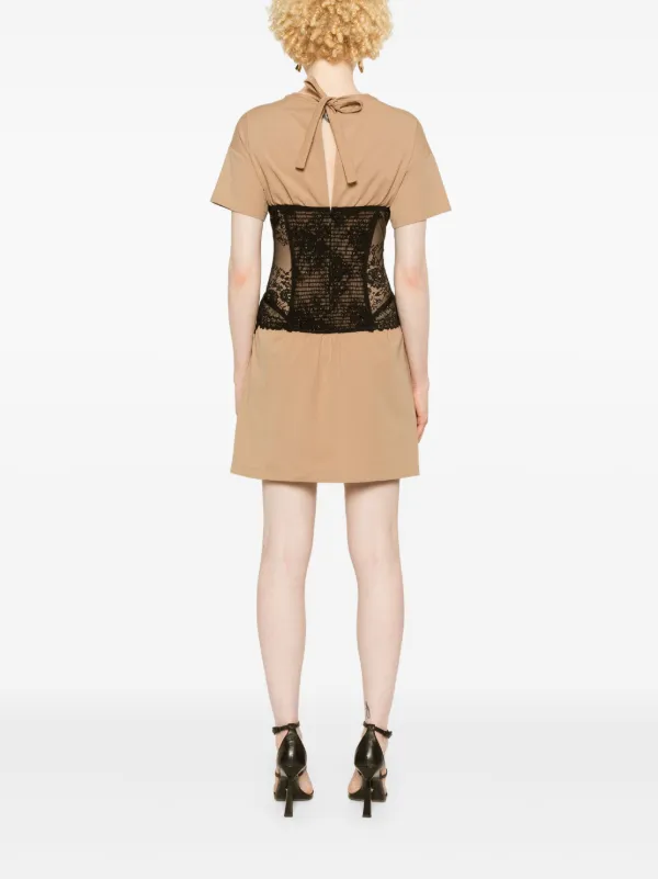 Giuseppe Di Morabito corset-detail T-shirt Dress | Neutrals
