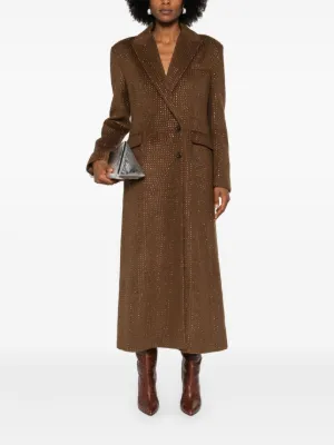 コート GIUSEPPE DI MORABITO FW25 Long coat (05FWCO06205363 98) Giuseppe Di Morabito rhinestone-embellished Coat | Black