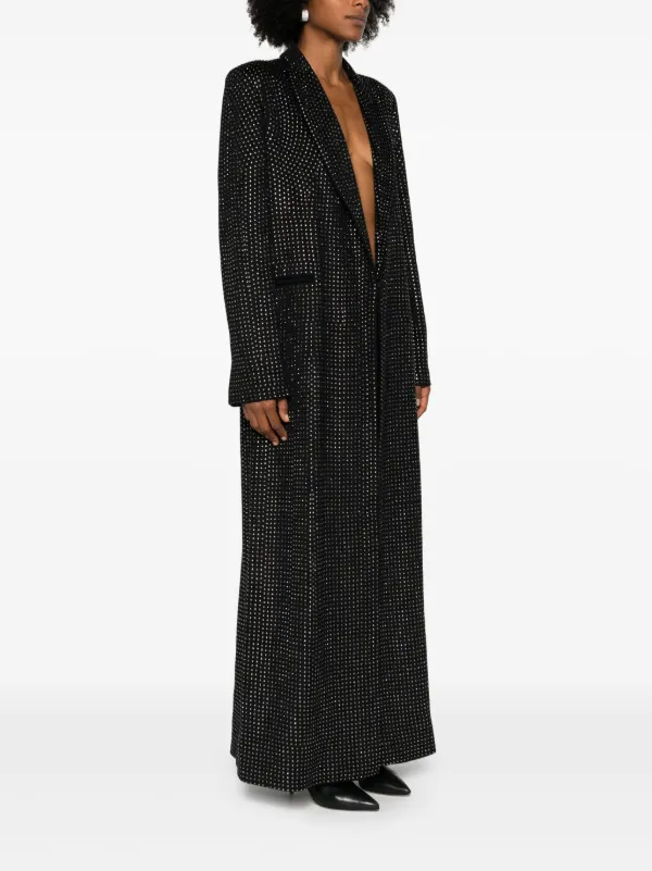 【関税込み】GIUSEPPE DI MORABITO COAT WITH MICRO RHINESTONES Giuseppe Di Morabito rhinestone-embellished Coat | Black