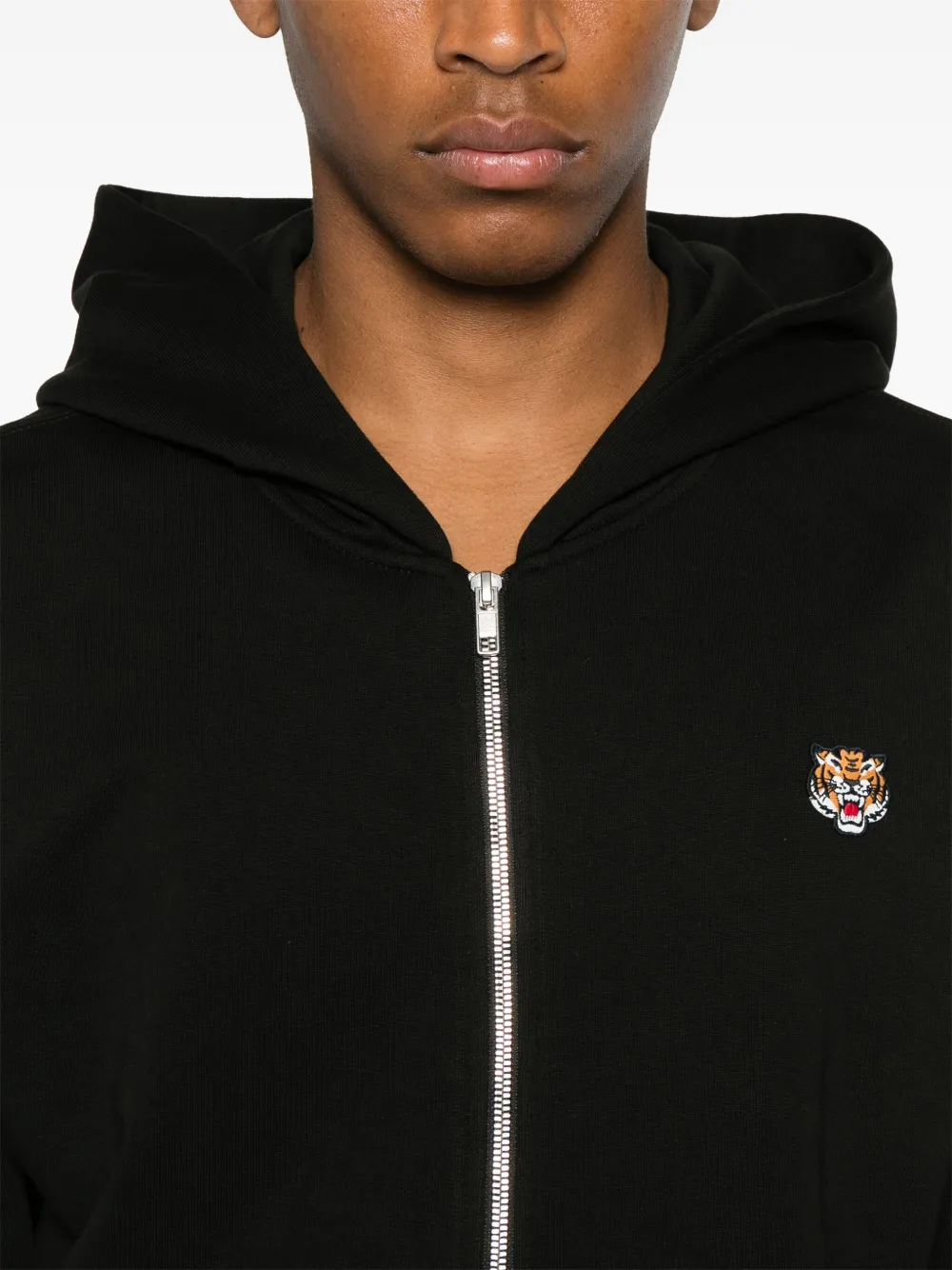 Kenzo Lucky Tiger hoodie met rits Zwart