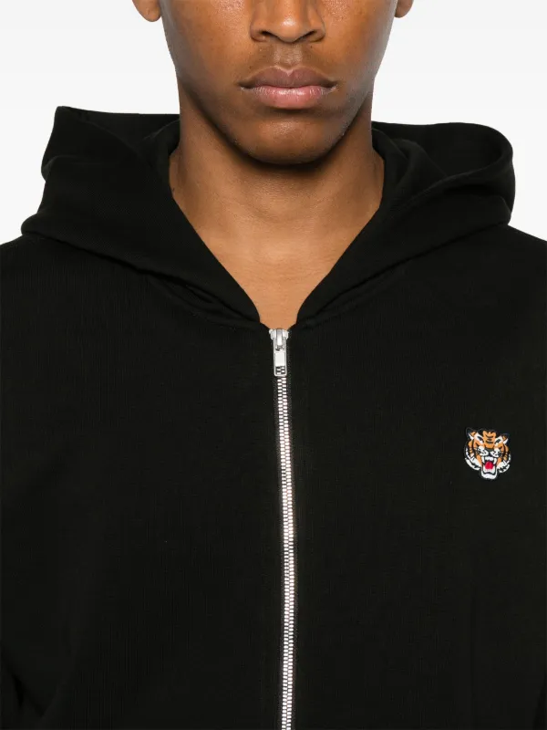 激安ブランド | Hoodie zip-up Tiger-motif Lucky Kenzo Black FARFETCH | その他