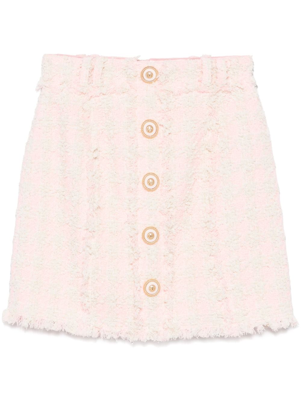 Balmain Tweed mini-rok Roze