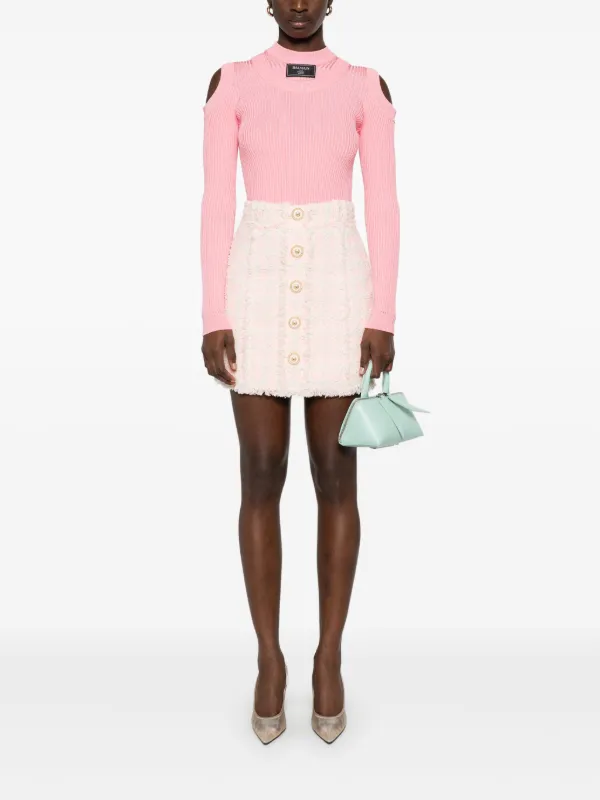 Balmain ツイード ミニスカート | ピンク | FARFETCH JP