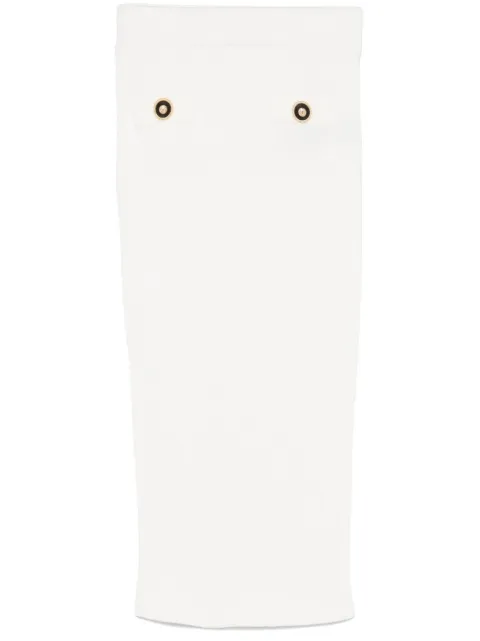 Balmain falda midi tejida de canalé