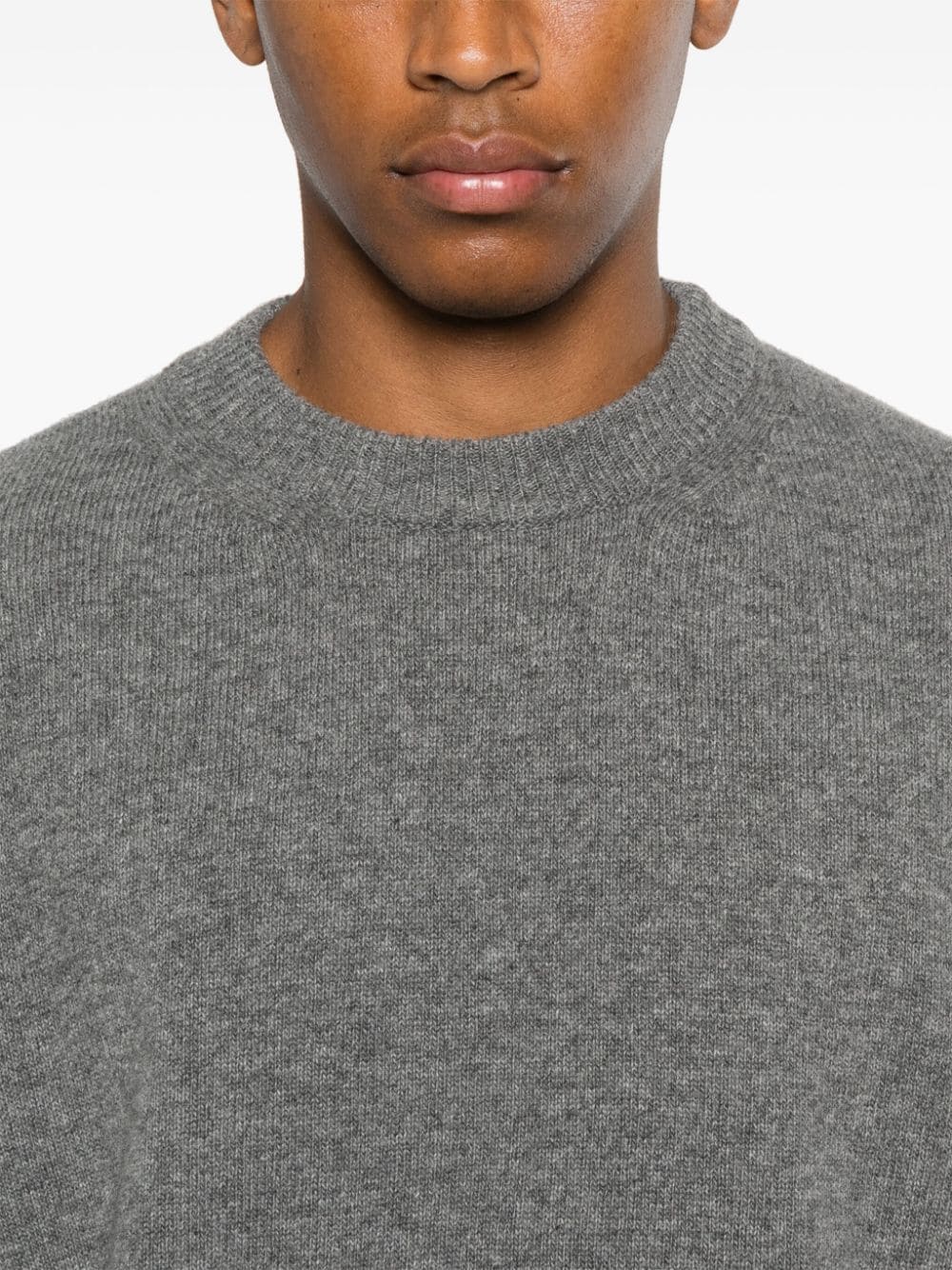 Shop Roberto Collina Merino Wool Cashmere Sweater In Grey