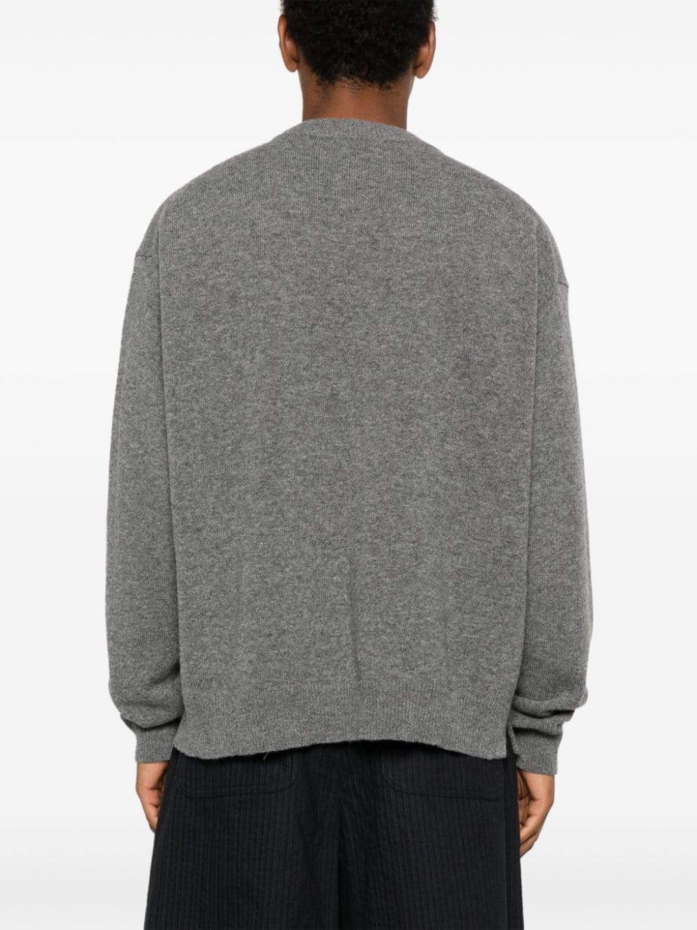 Shop Roberto Collina Merino Wool Cashmere Sweater In Grey