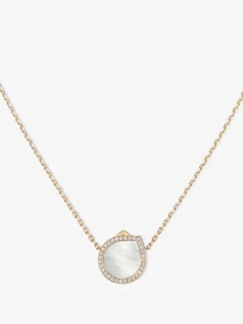 Repossi collar Antifer en oro rosa de 18kt con diamantes y perlas