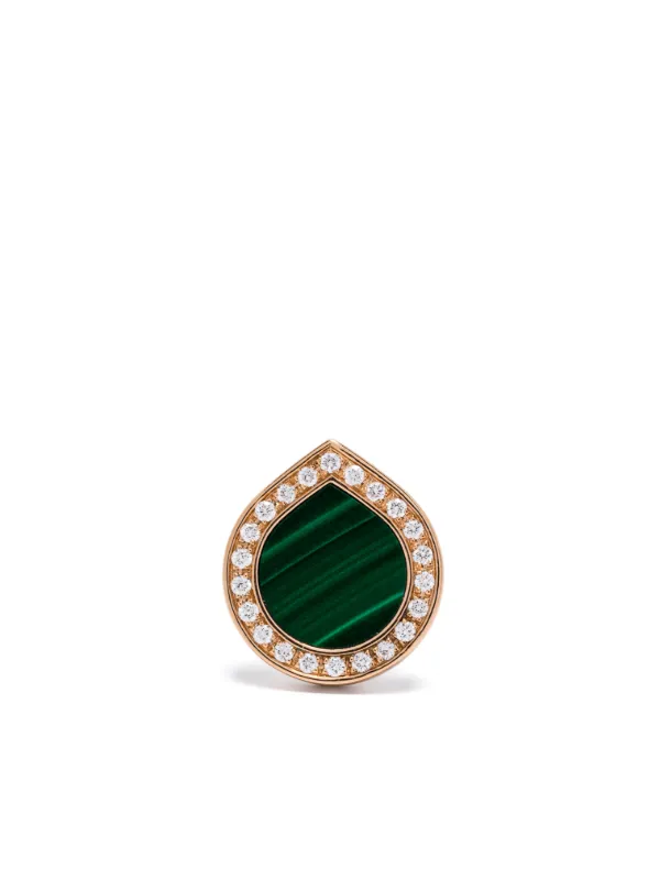 Repossi Antifer Malachite Stud Earring in Gold