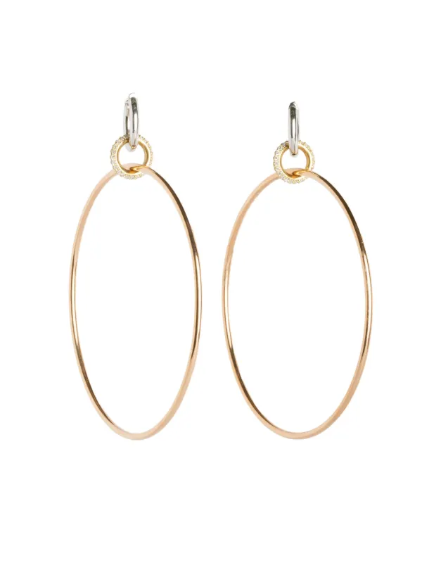 Spinelli Kilcollin 18kt Rose Gold Altaire Diamond Hoop Earrings in Pink
