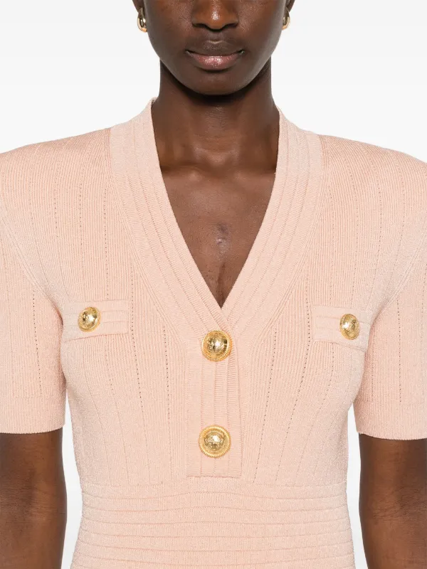 Balmain ニット ミニドレス | ニュートラル | FARFETCH JP