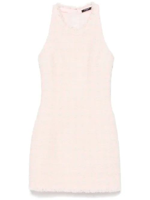 Robe en tweed à coupe courte - Balmain - Modalova