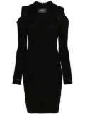 Balmain logo-patch mini dress - Black