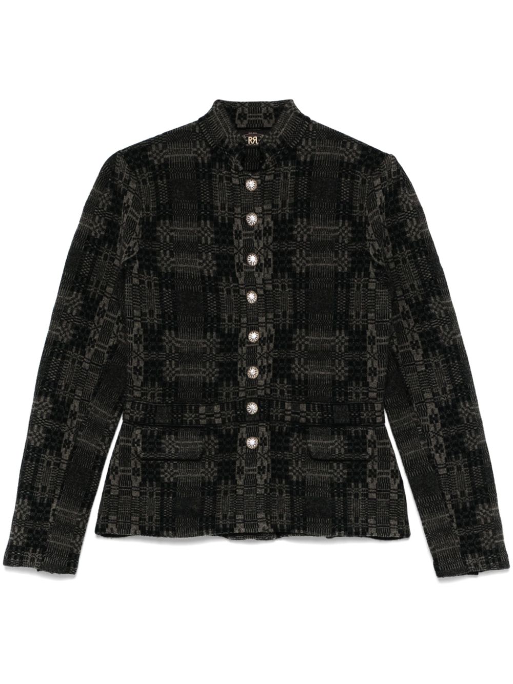 jacquard-pattern cardigan