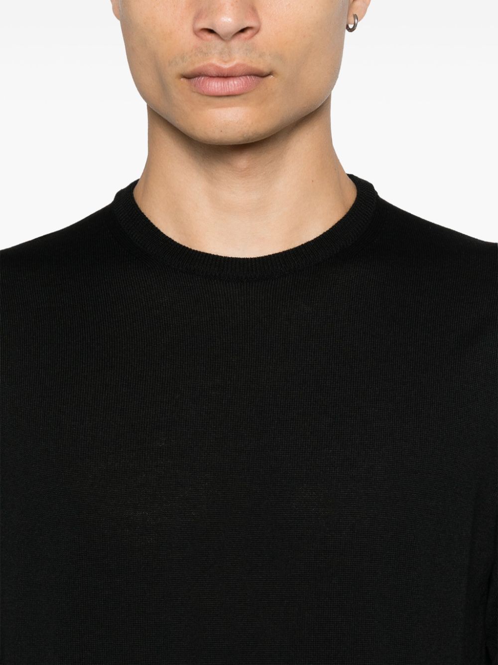 Shop Roberto Collina Merino-wool Sweater In Black