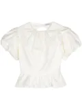 Parlor ruffle-detailing blouse - White