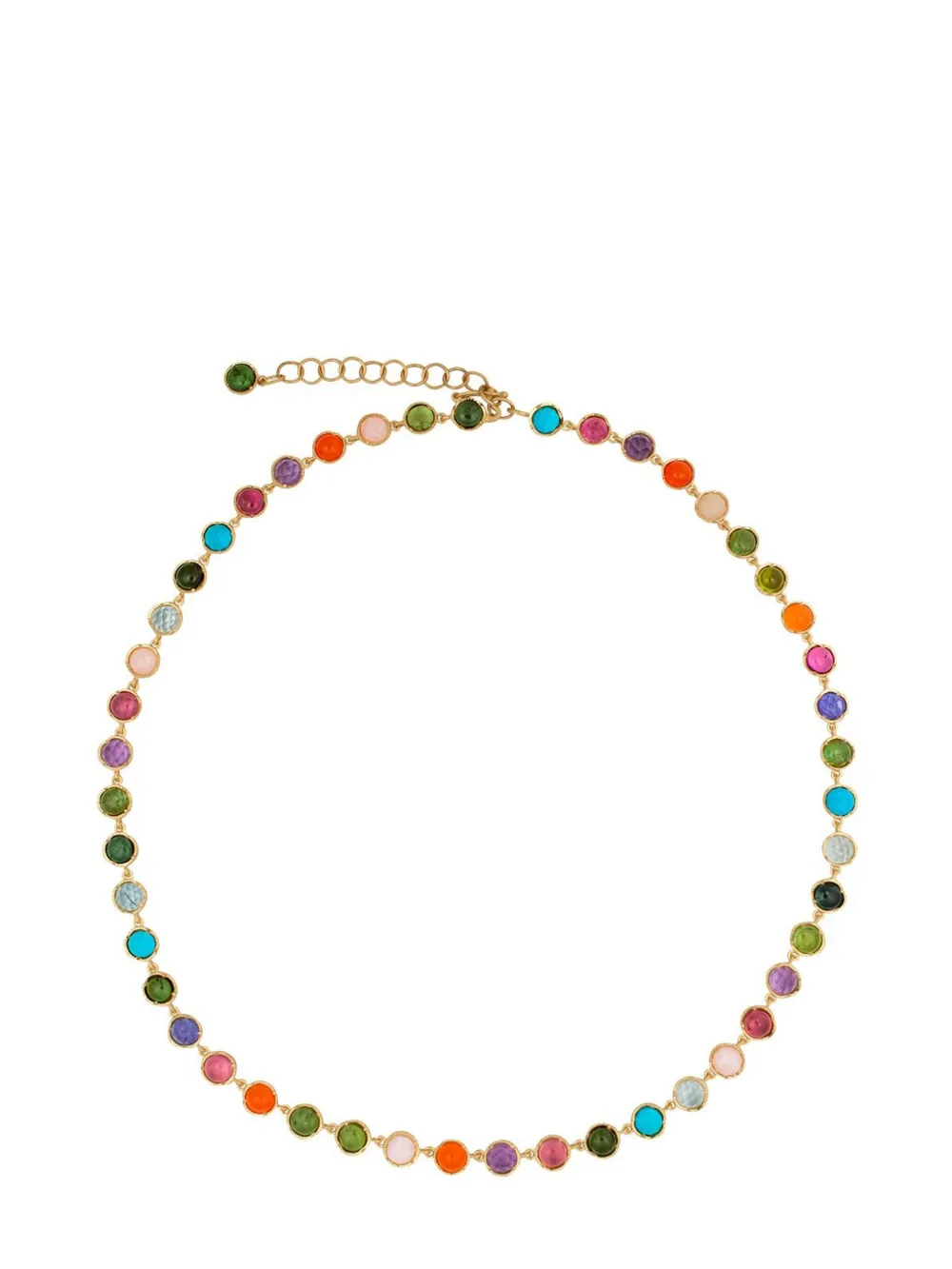 18kt yellow gold small Classic multi-stone necklace