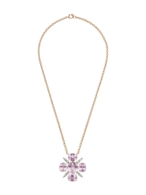 Irene Neuwirth 18kt rose gold Gemmy Gem kunzite and diamond necklace