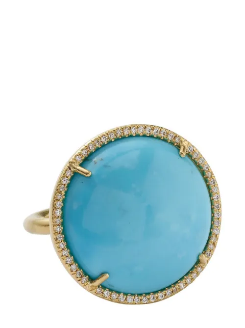 Bague en 18ct sertie de turquoise - Irene Neuwirth - Modalova