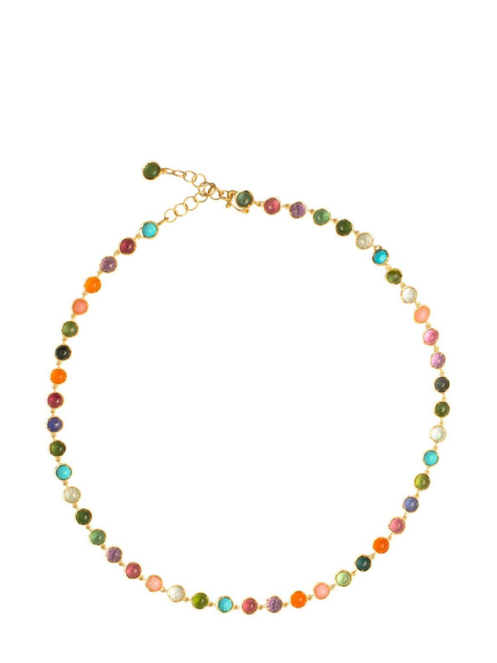 18kt yellow gold small Classic multi-stone necklace