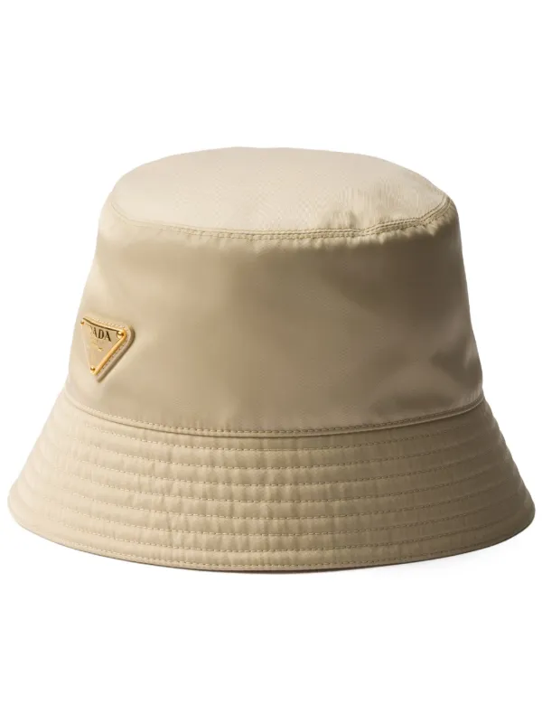 PRADA バケットハット ベージュ L RE-NYLON 美品 PRADA Re-Nylon バケットハットベージュ