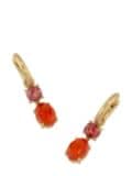 Irene Neuwirth 18kt yellow gold Gemmy Gem fire opal earrings