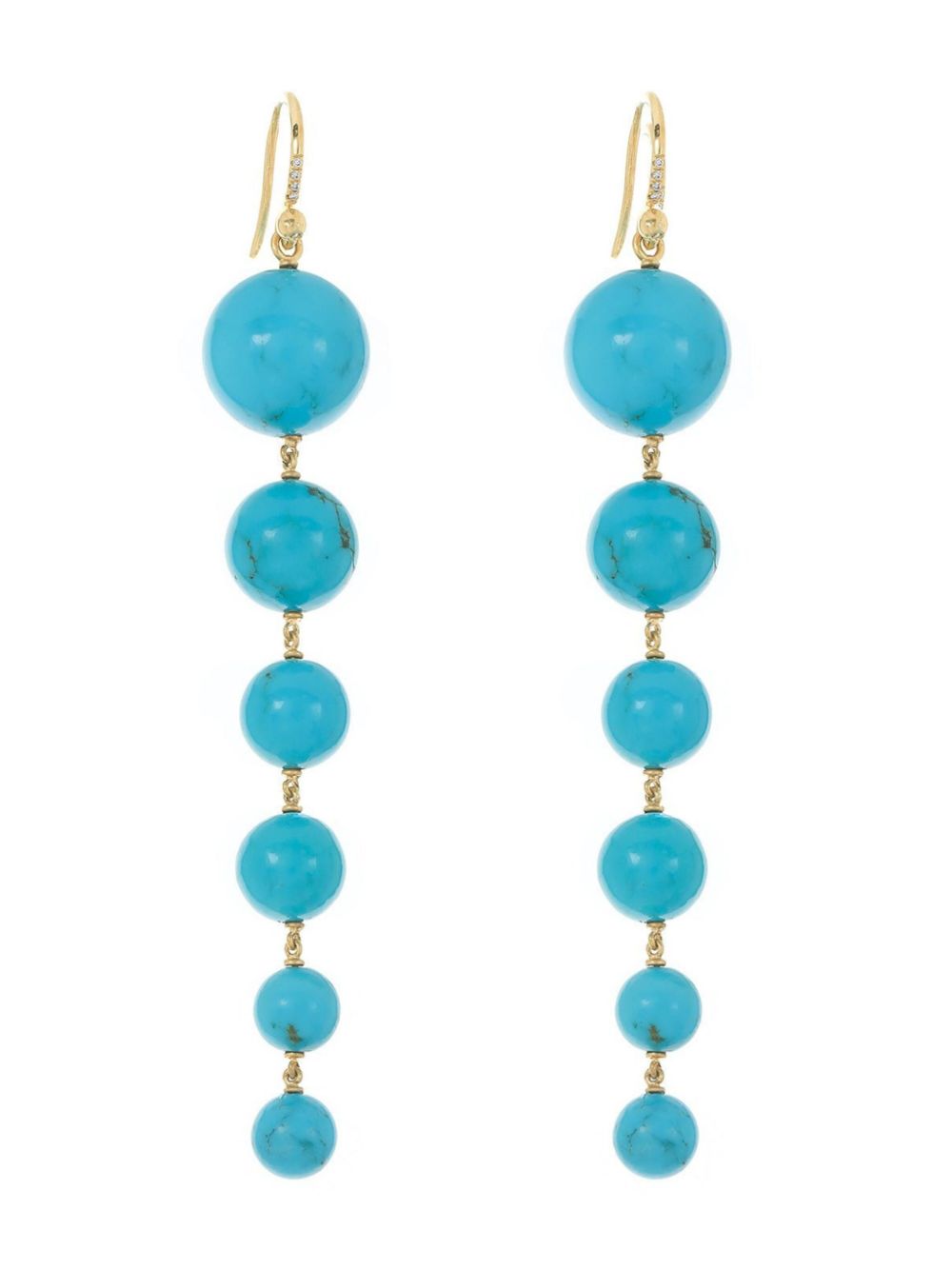 18kt yellow gold Gumball drop earrings