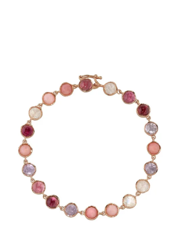 Irene Neuwirth 18kt Rose Gold Gemstone Bracelet in Pink