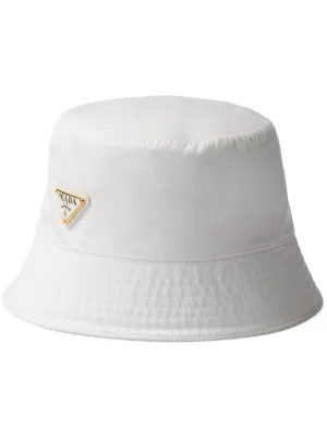 Prada crystal-embellished Satin Bucket Hat | Gold | FARFETCH