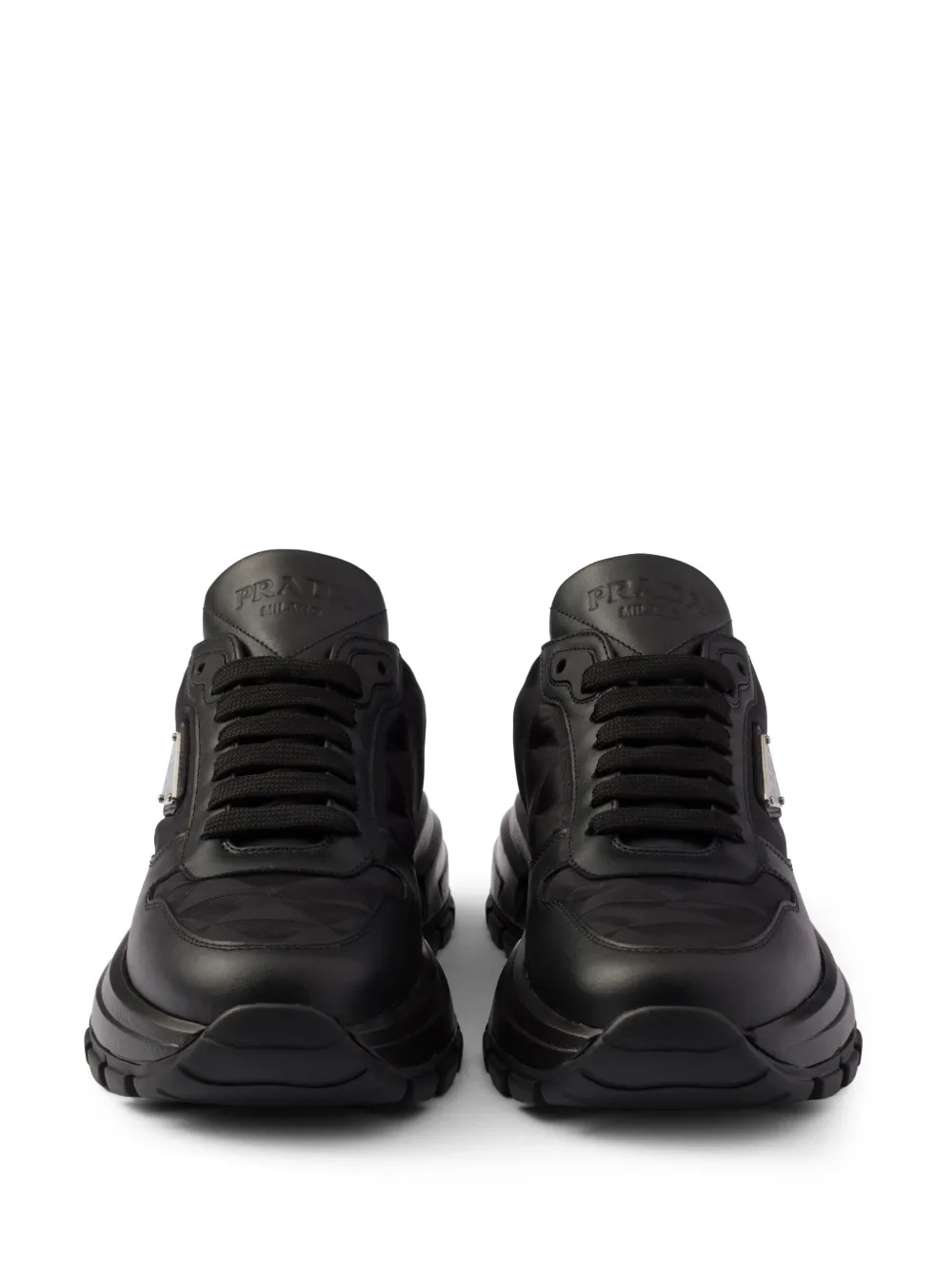 Prada PRAX 01 Re-Nylon and leather sneakers Black