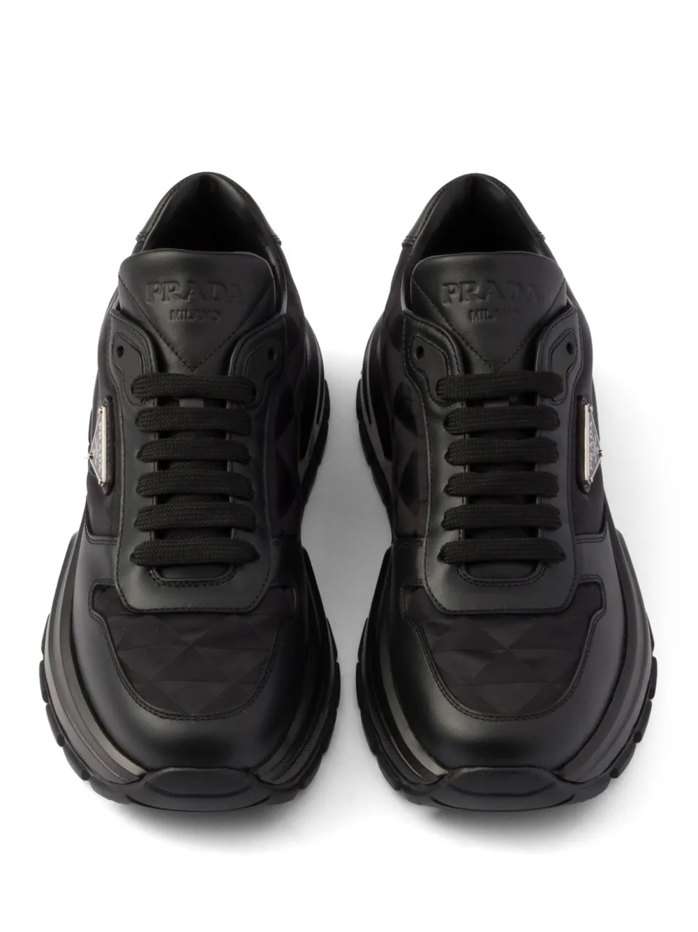 Prada PRAX 01 Re-Nylon and leather sneakers Black