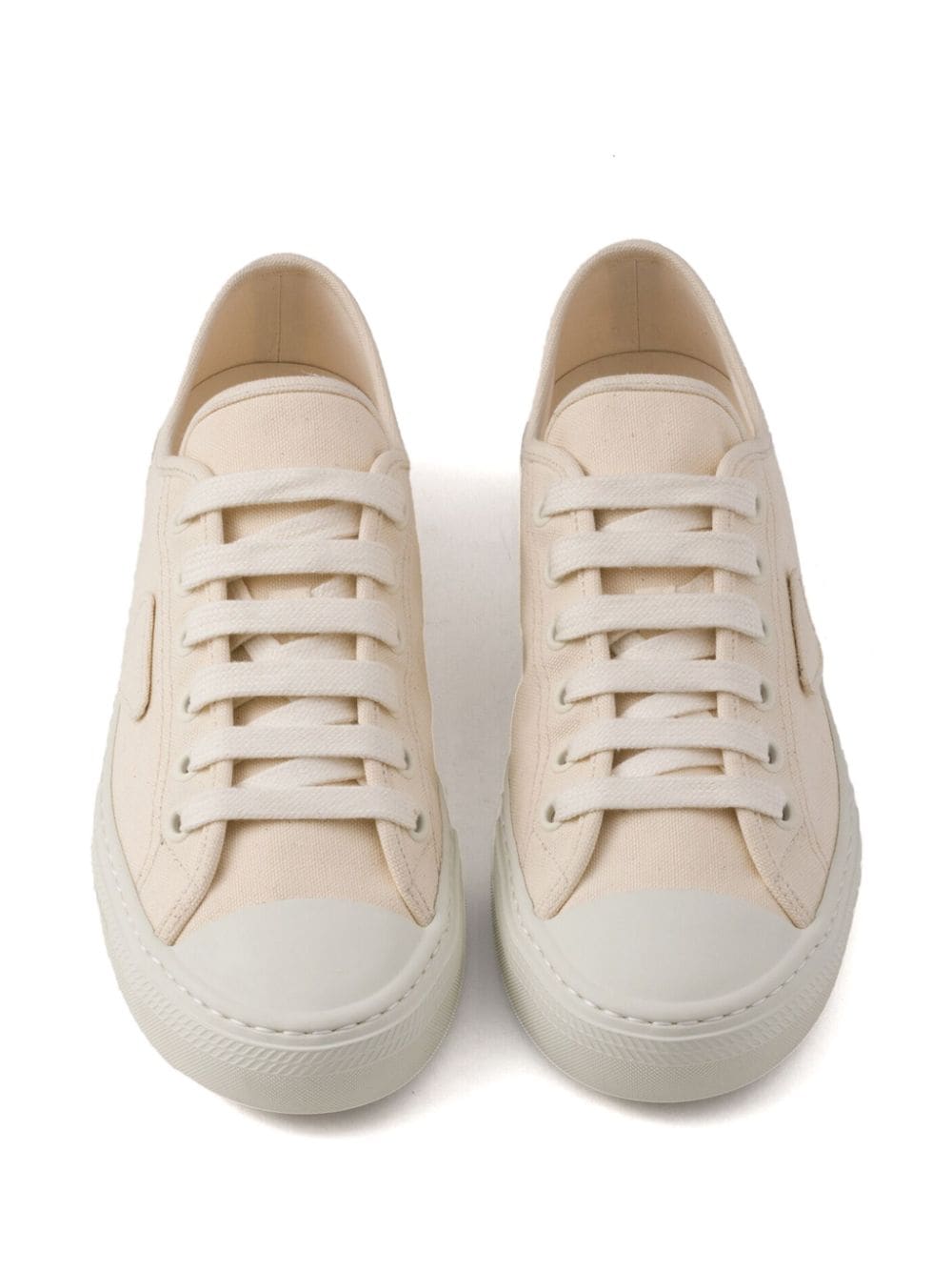 Prada Hennep sneakers met logo Beige