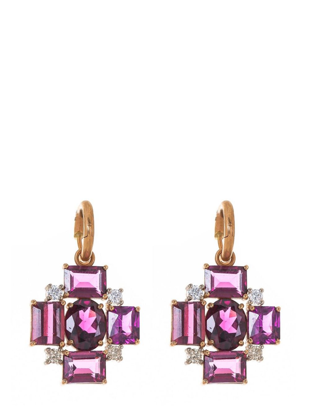 18kt rose gold Gemmy Gem garnet earrings