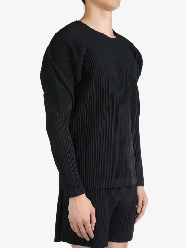 完璧 Homme Plissé Issey Miyake Pleated long-sleeve T-shirt トップス