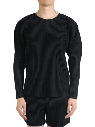 Homme Plissé Issey Miyake Pleated long-sleeve T-shirt