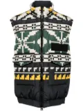 sacai knit-pattern quilted vest - Black