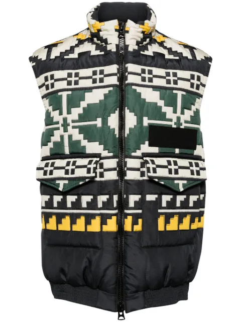 sacai فيست مبطن بنقش منسوج