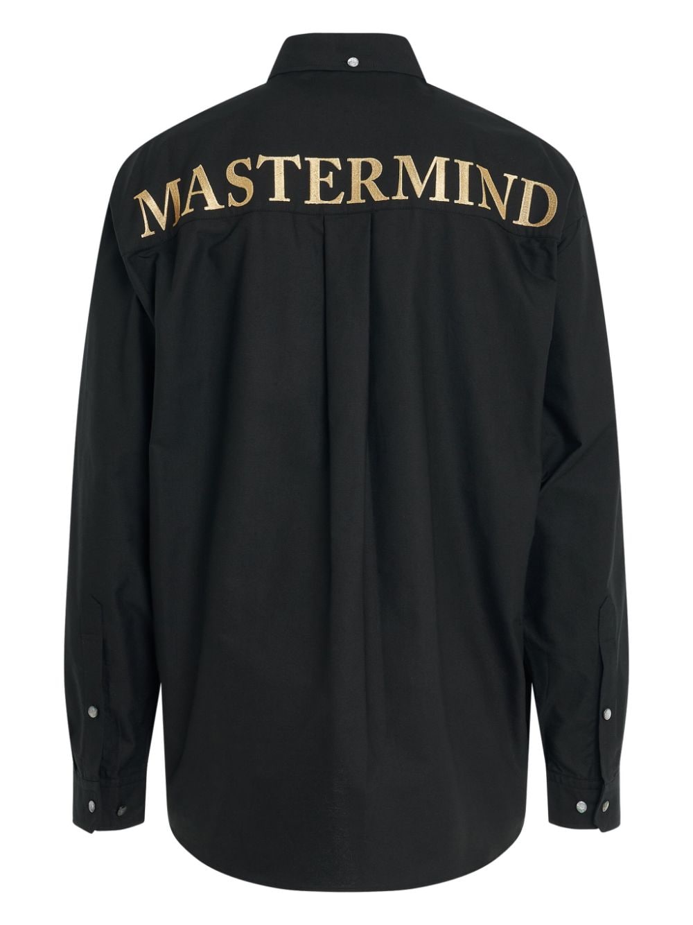 Mastermind World embroidered cotton shirt - Zwart