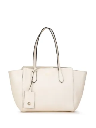 Gucci Pre Owned 2000 2015 Small Swing Tote Bag White FARFETCH AE