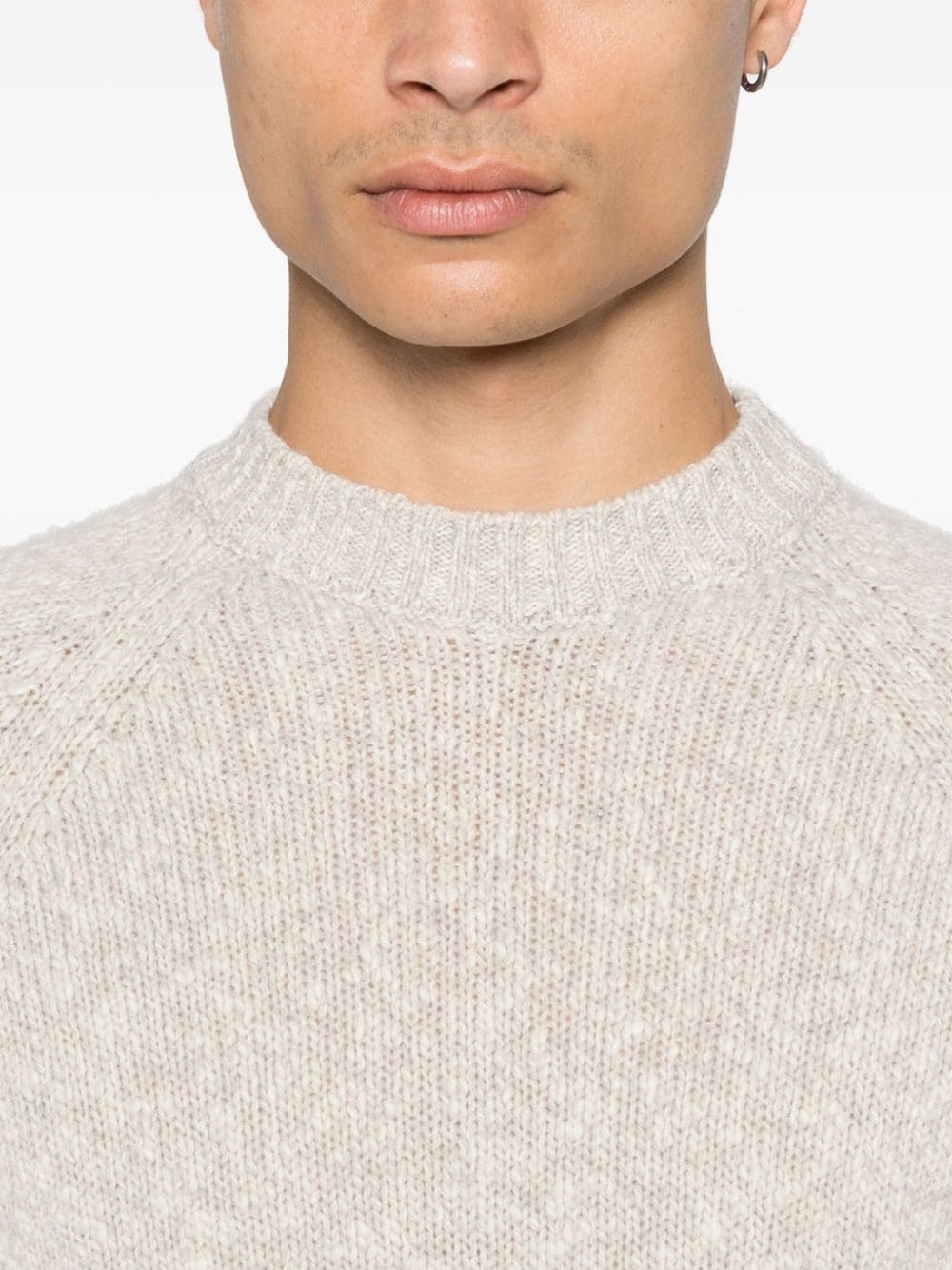 Shop Drumohr Lambs-wool Sweater In Neutrals